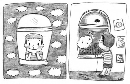 《瑞奇的寵物》內頁插圖 - 離別 /  宇宙光